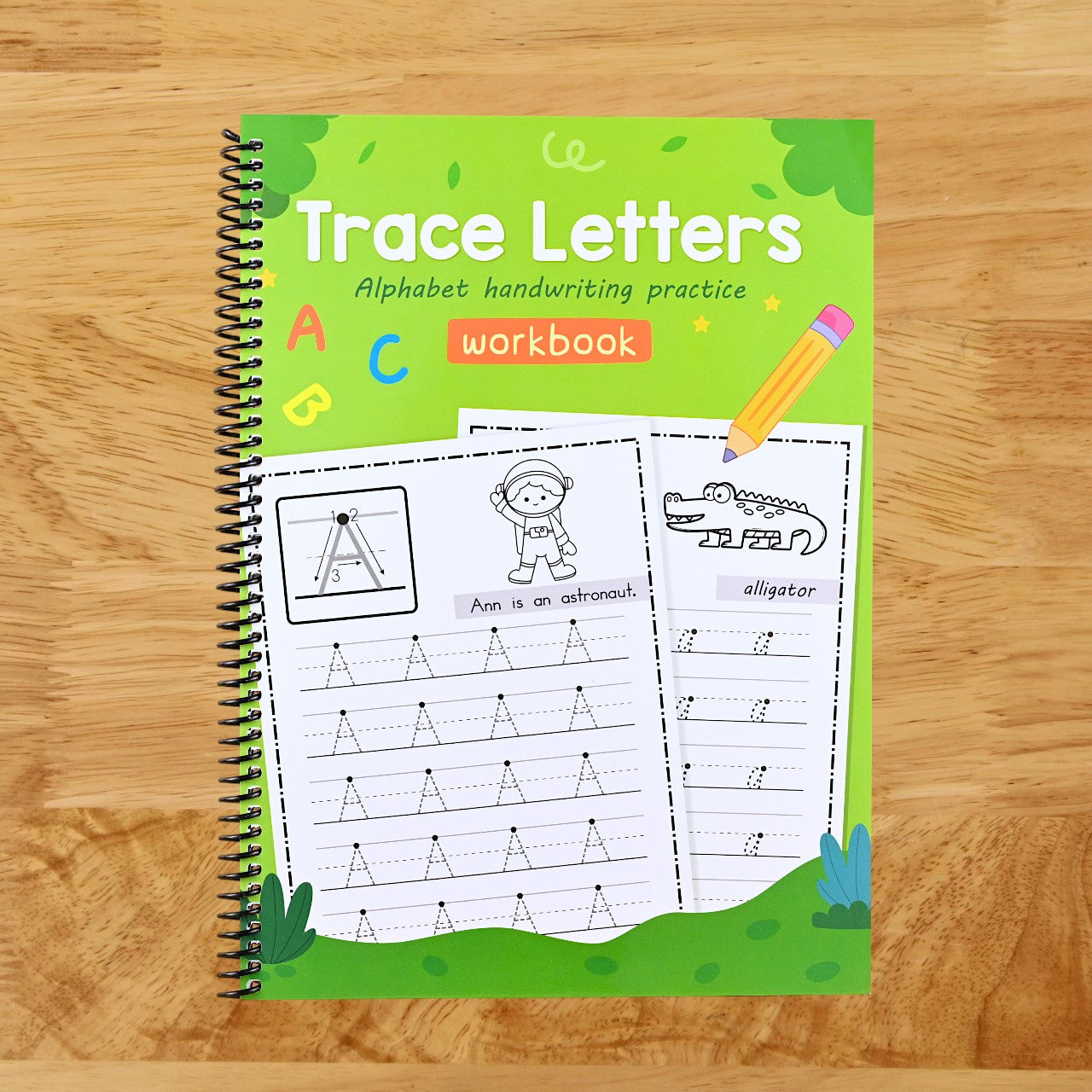 52-Page A-Z Alphabet ABC Letters Practice Paper Book for Preschool Learning, English Homework, Writing Exercise - Kindergarten Pre-School - Colorful Design, Alphabet Learning Book | Alphabet Learning Book | Durable Paper Book