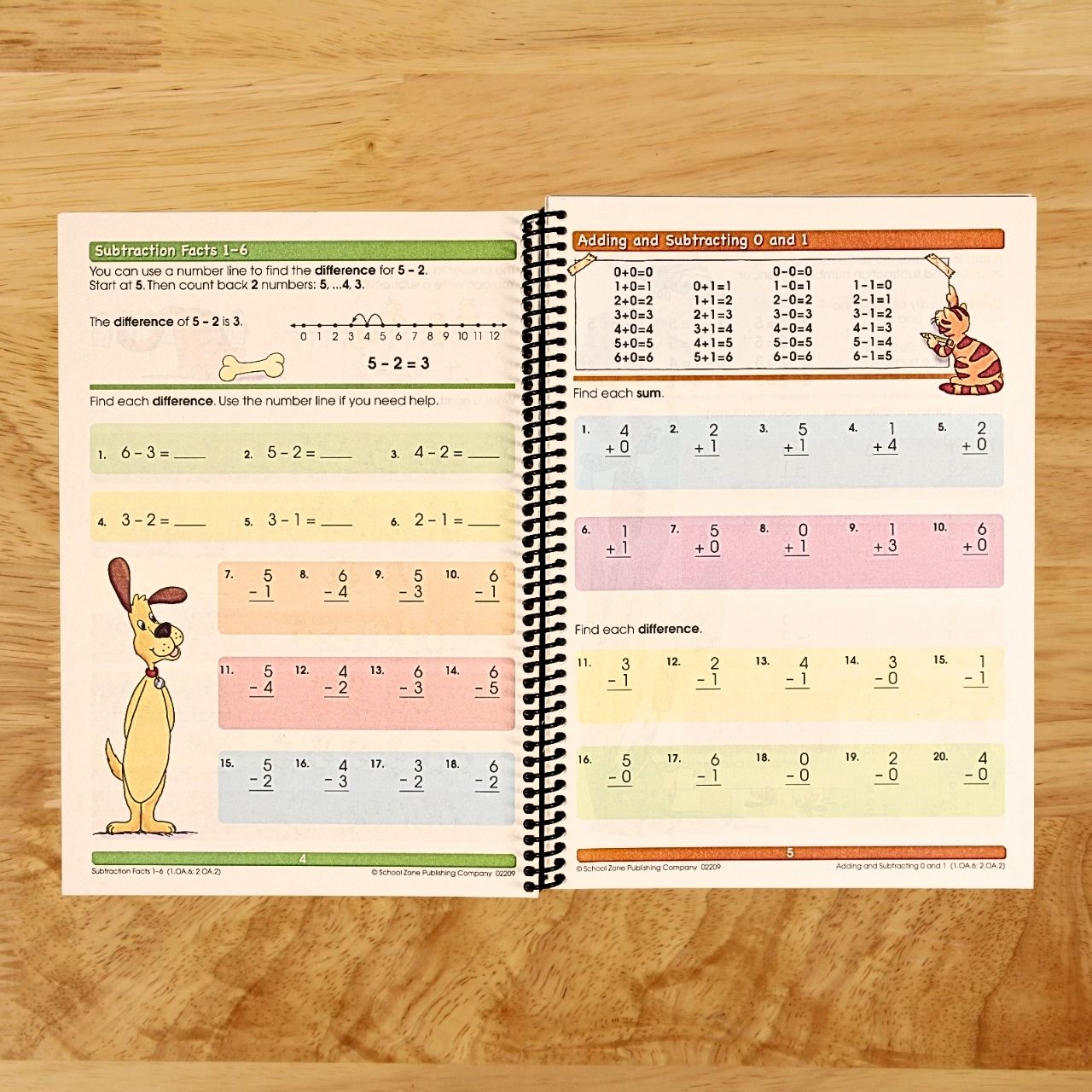School Zone Addition & Subtraction Workbook: 64 Pages, 1st Grade, 2nd Grade, Elementary Math, Sums, Differences, Place Value, Regrouping, Fact Tables, Ages 6-8 (I Know It! Book Series)