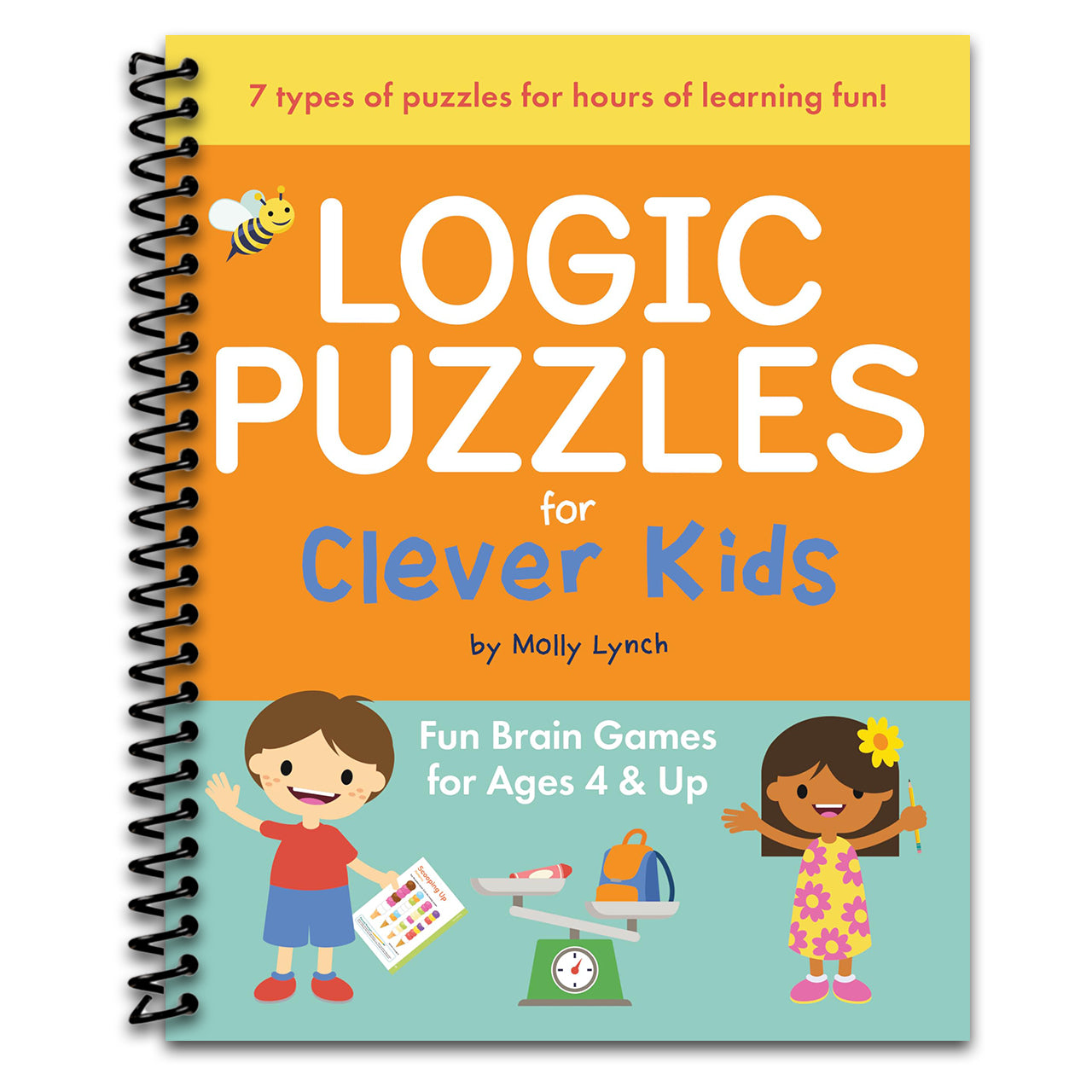Logic Puzzles for Clever Kids: Fun brain games for ages 4 & up (Spiral bound)