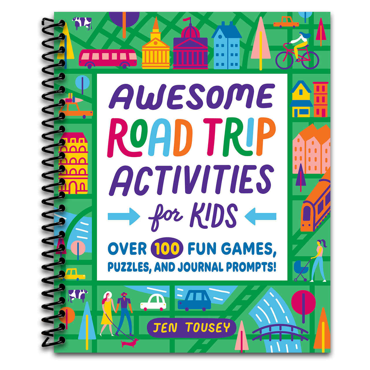 Awesome Road Trip Activities for Kids: Over 100 Fun Games, Puzzles, and Journal Prompts! (Spiral bound)