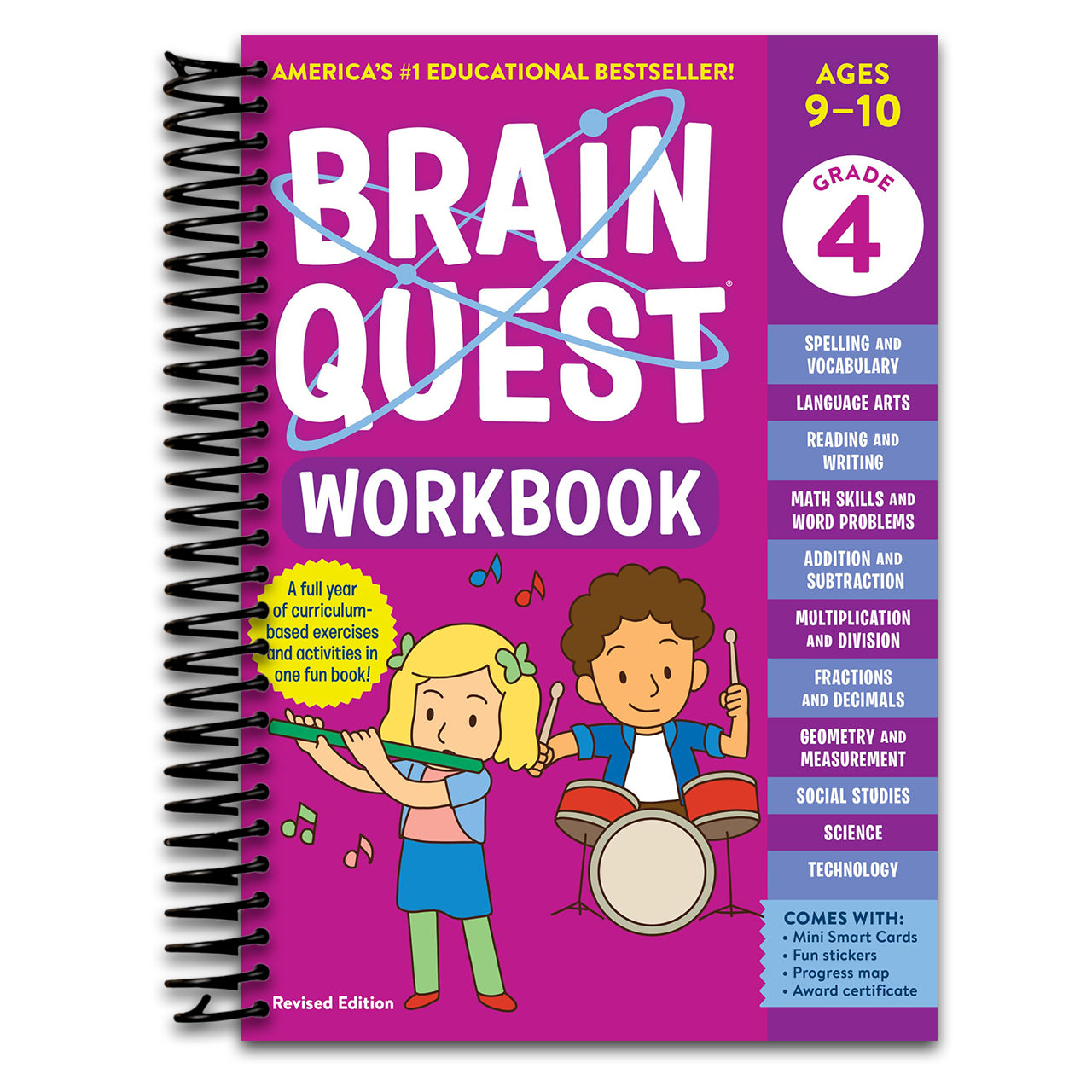 Brain Quest Workbook: 4th Grade Revised Edition (Spiral bound)
