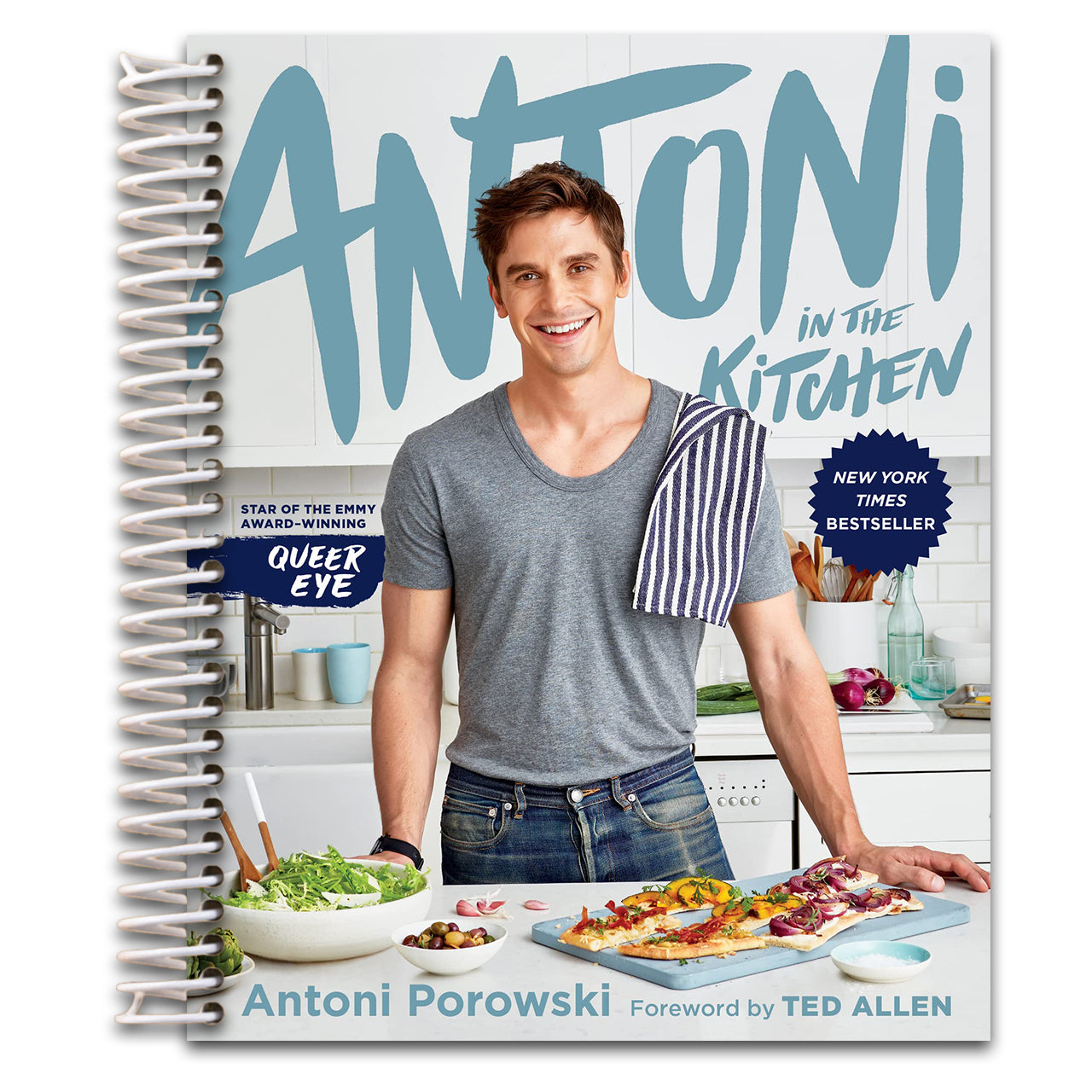 Antoni In The Kitchen: A New York Times Bestselling Cookbook of Simple, Elevated Recipes for Confident Cooking (Spiral bound) Happy Coil spiral bound book