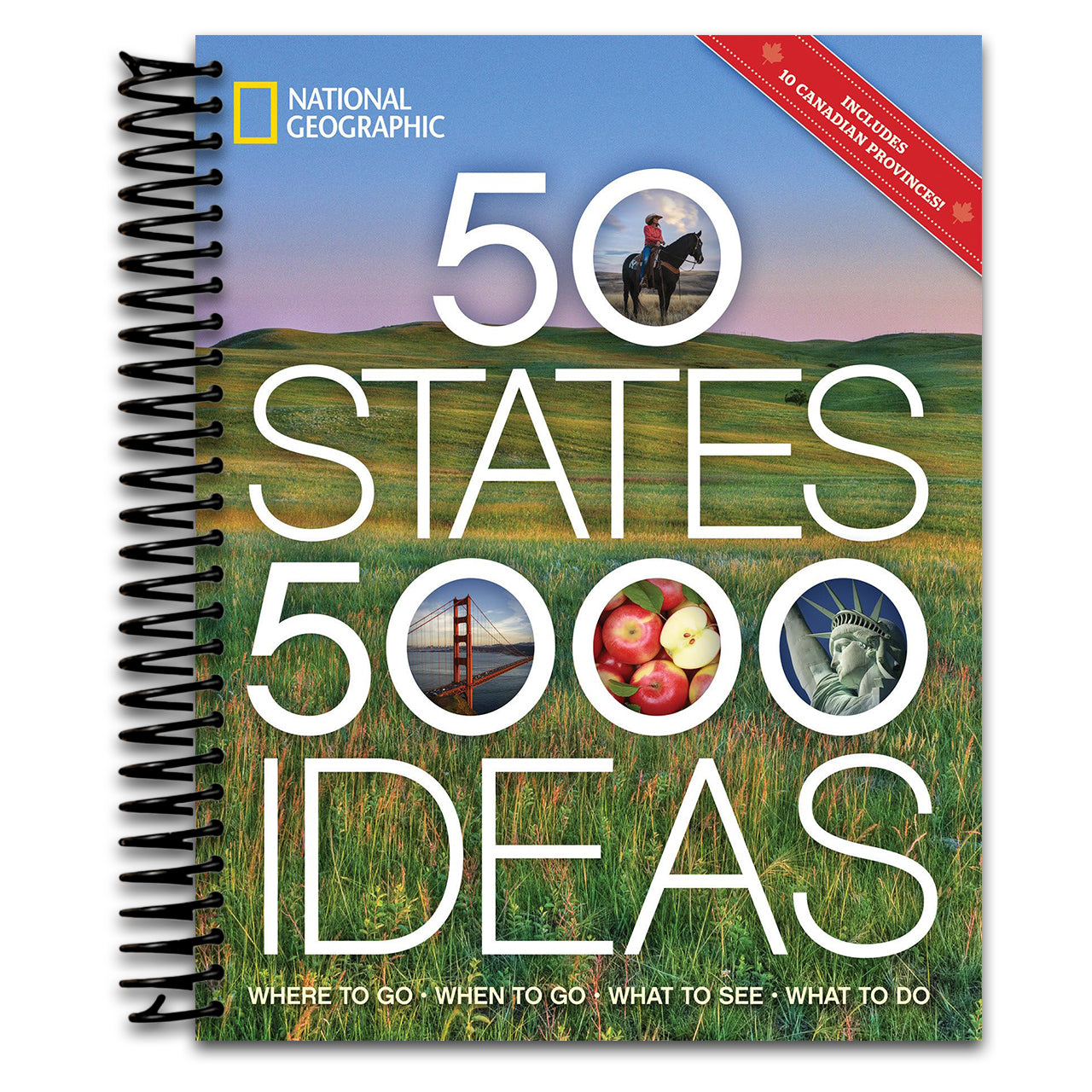 50 States, 5,000 Ideas: Where to Go, When to Go, What to See, What to Do (Spiral bound)