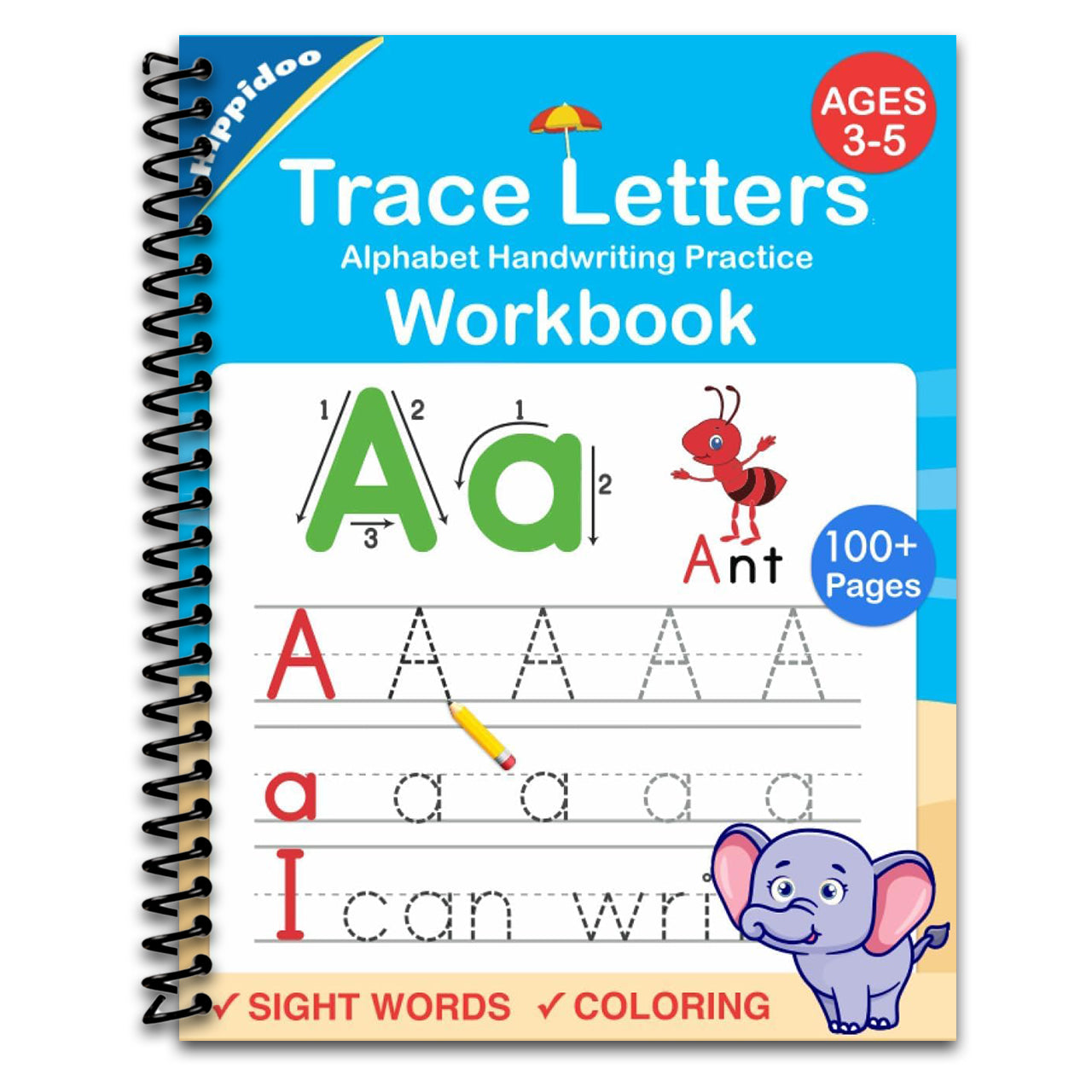 Trace Letters: Alphabet Handwriting Practice workbook for kids: Preschool writing Workbook with Sight words for Pre K, Kindergarten and Kids Ages 3-5. ... Words & Math for Preschool & Kindergarten) (Spiral bound)