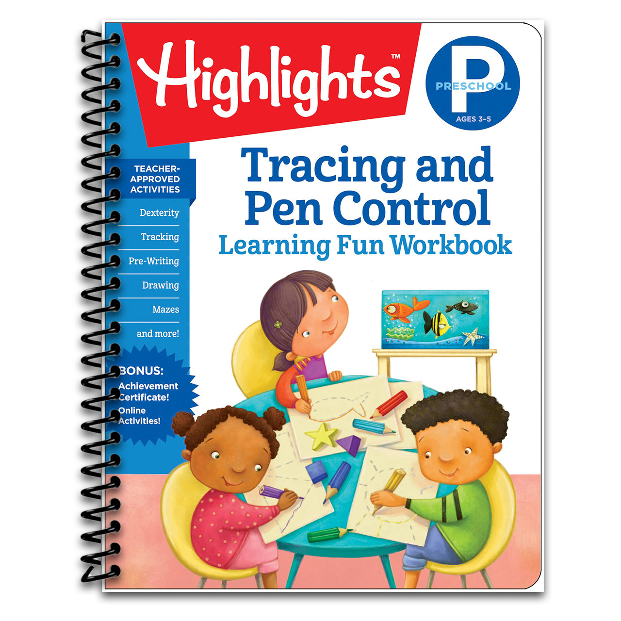 Preschool Tracing and Pen Control (Highlights Learning Fun Workbooks) (Spiral bound) Happy Coil spiral bound book