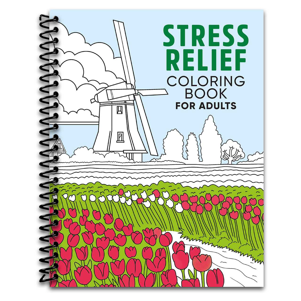 Stress Relief Coloring Book for Adults (Spiral bound)