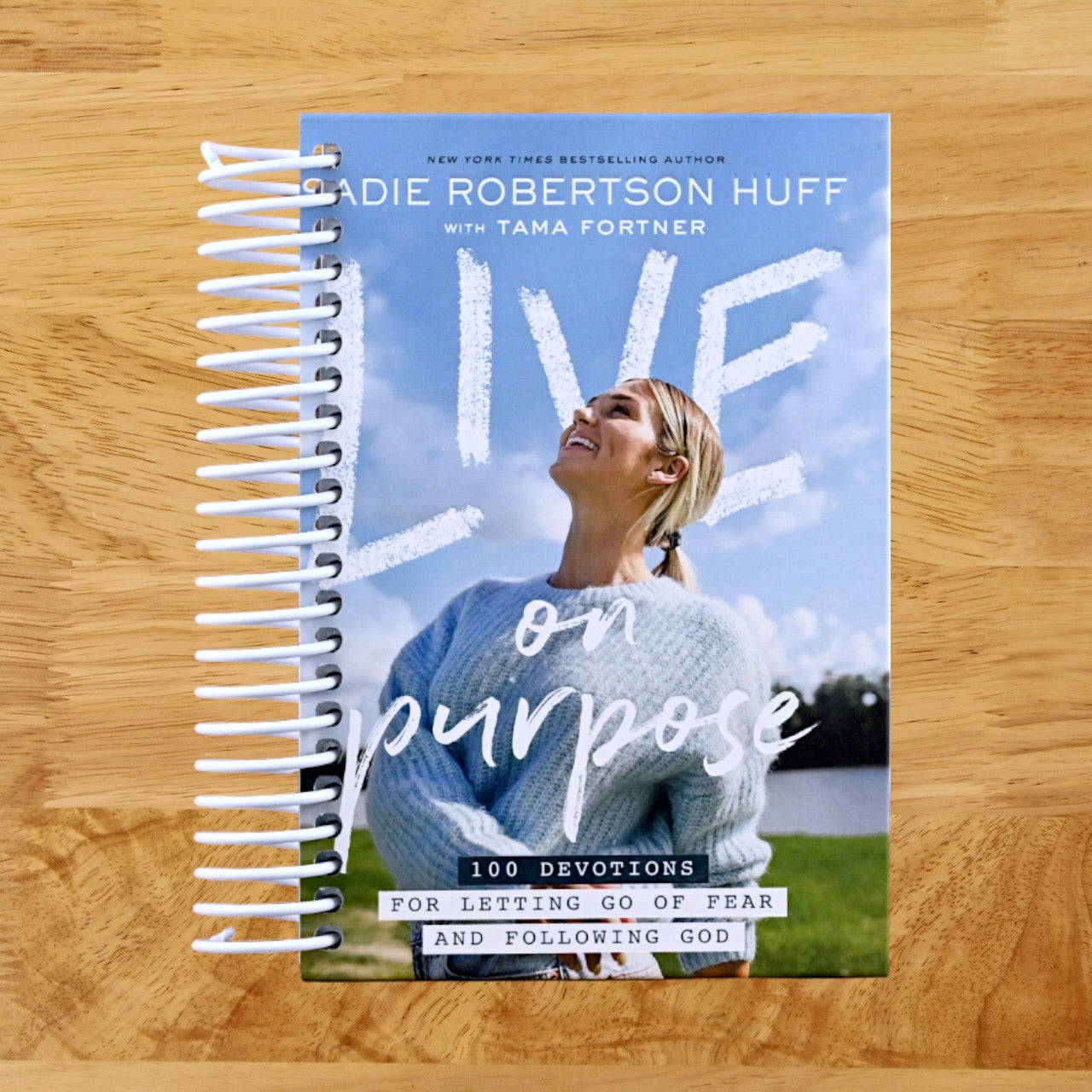 Live on Purpose: 100 Devotions for Letting Go of Fear and Following God (Spiral bound) Happy Coil spiral bound book