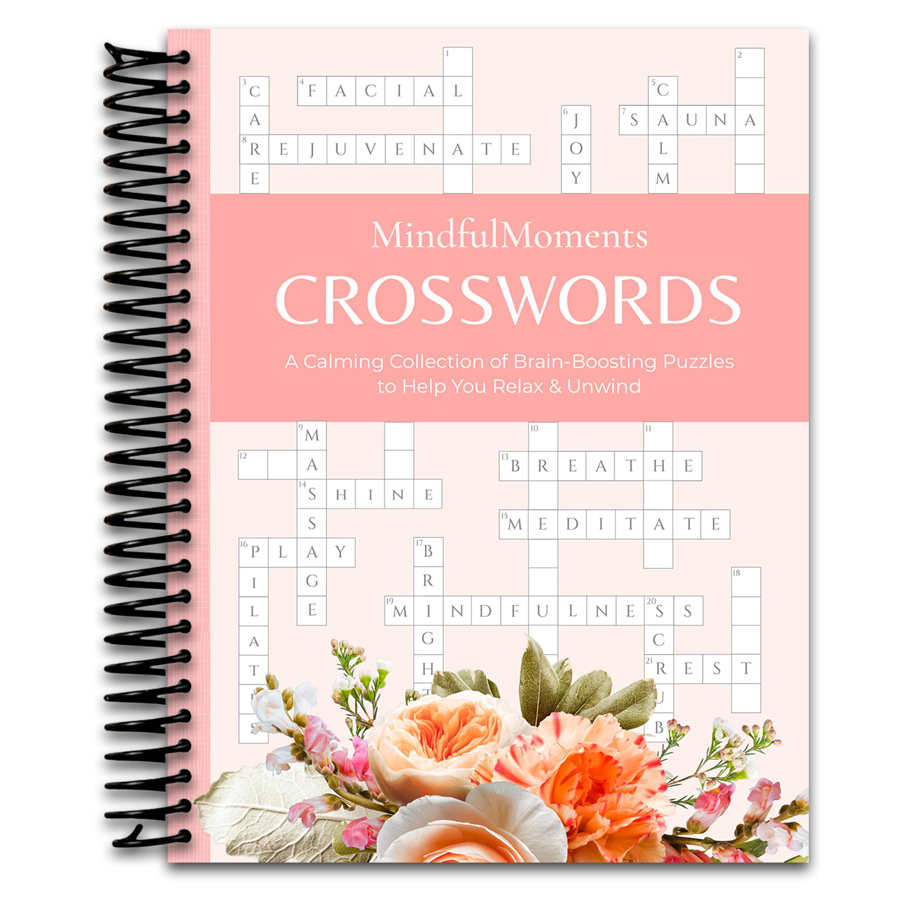 MindfulMoments Crosswords: A Calming Collection of Brain-Boosting Puzzles to Help You Relax & Unwind (Spiral bound)