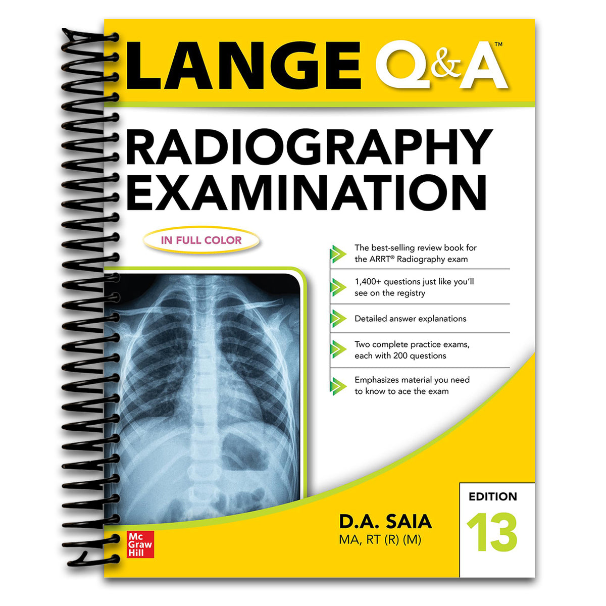 Lange Q & A Radiography Examination, Thirteenth Edition (Spiral bound) Happy Coil spiral bound book