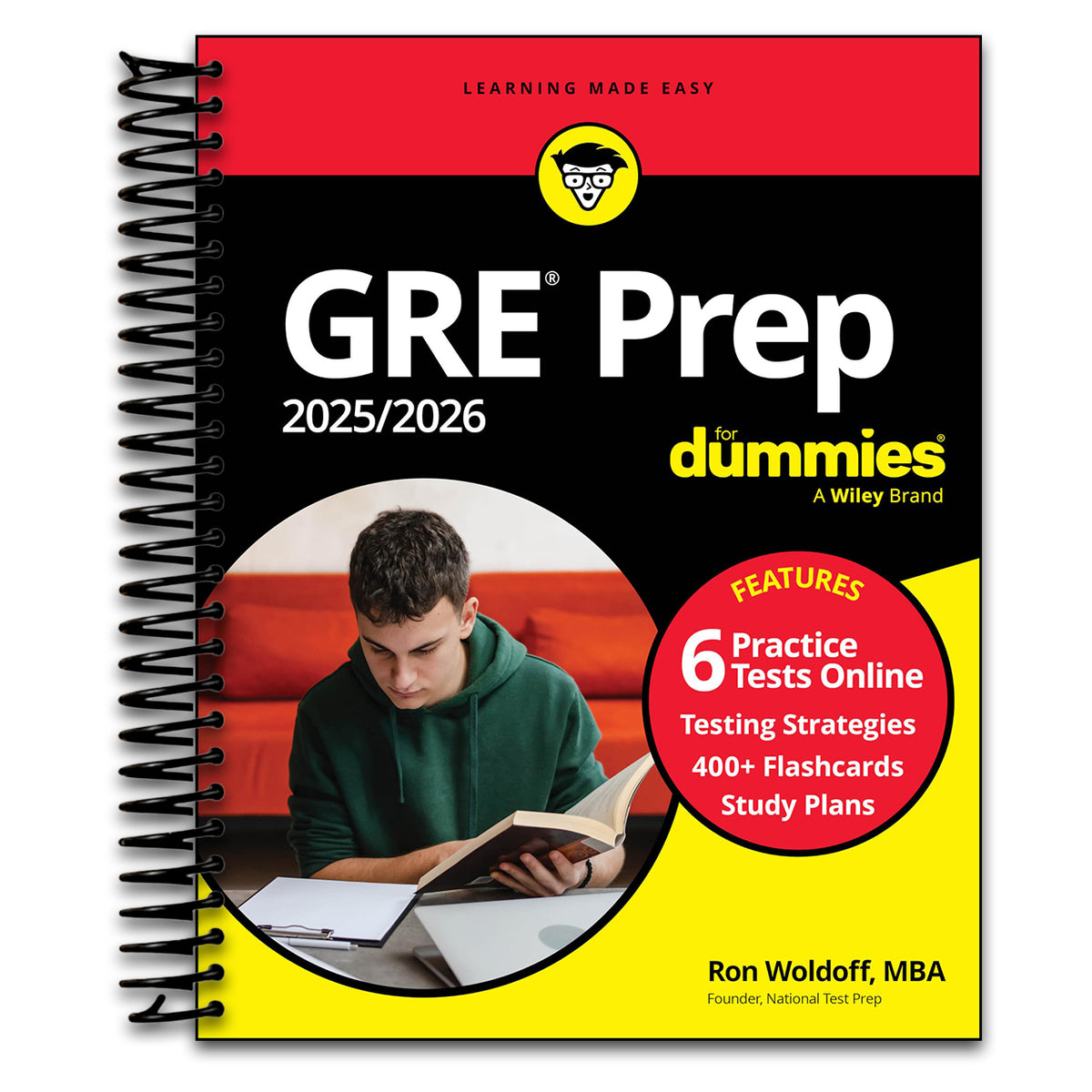 GRE Prep 2025/2026 For Dummies: Book + 6 Practice Tests + 400 Flashcards Online (For Dummies: Learning Made Easy) (Spiral bound)