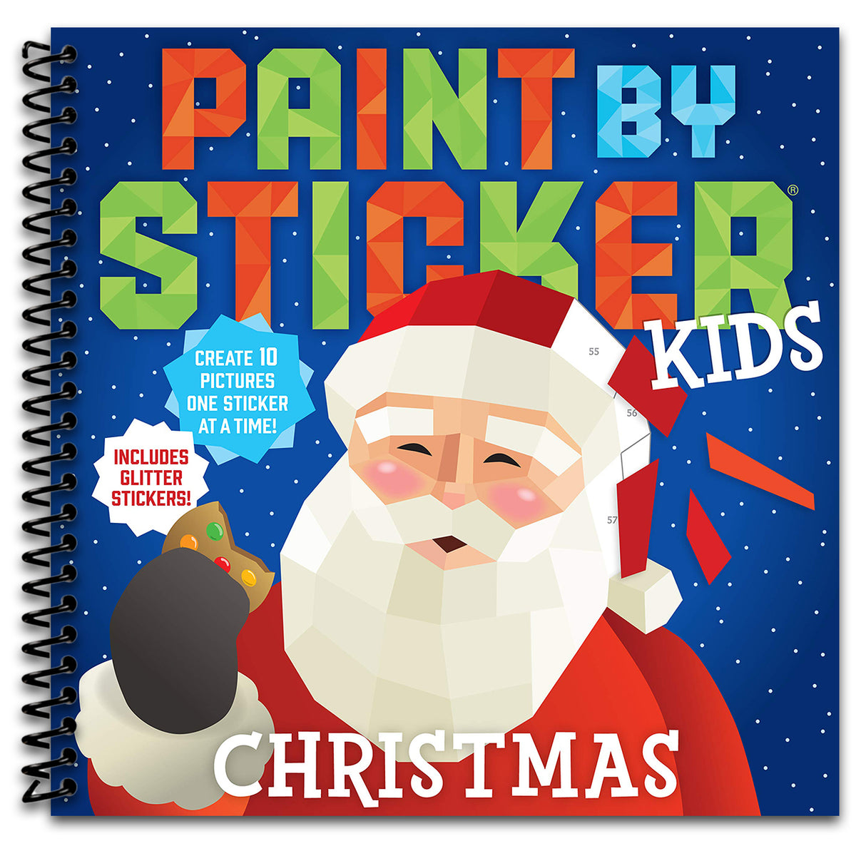 Paint by Sticker Kids (Official): Christmas: Create 10 Pictures One Sticker at a Time! Includes Glitter Stickers (Spiral bound)