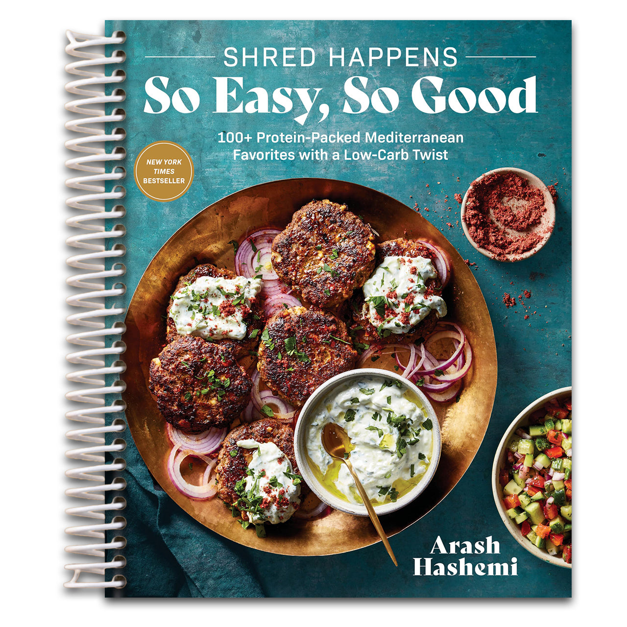 Shred Happens: So Easy, So Good: 100+ Protein-Packed Mediterranean Favorites with a Low-Carb Twist; A Cookbook (Spiral bound) Happy Coil spiral bound book