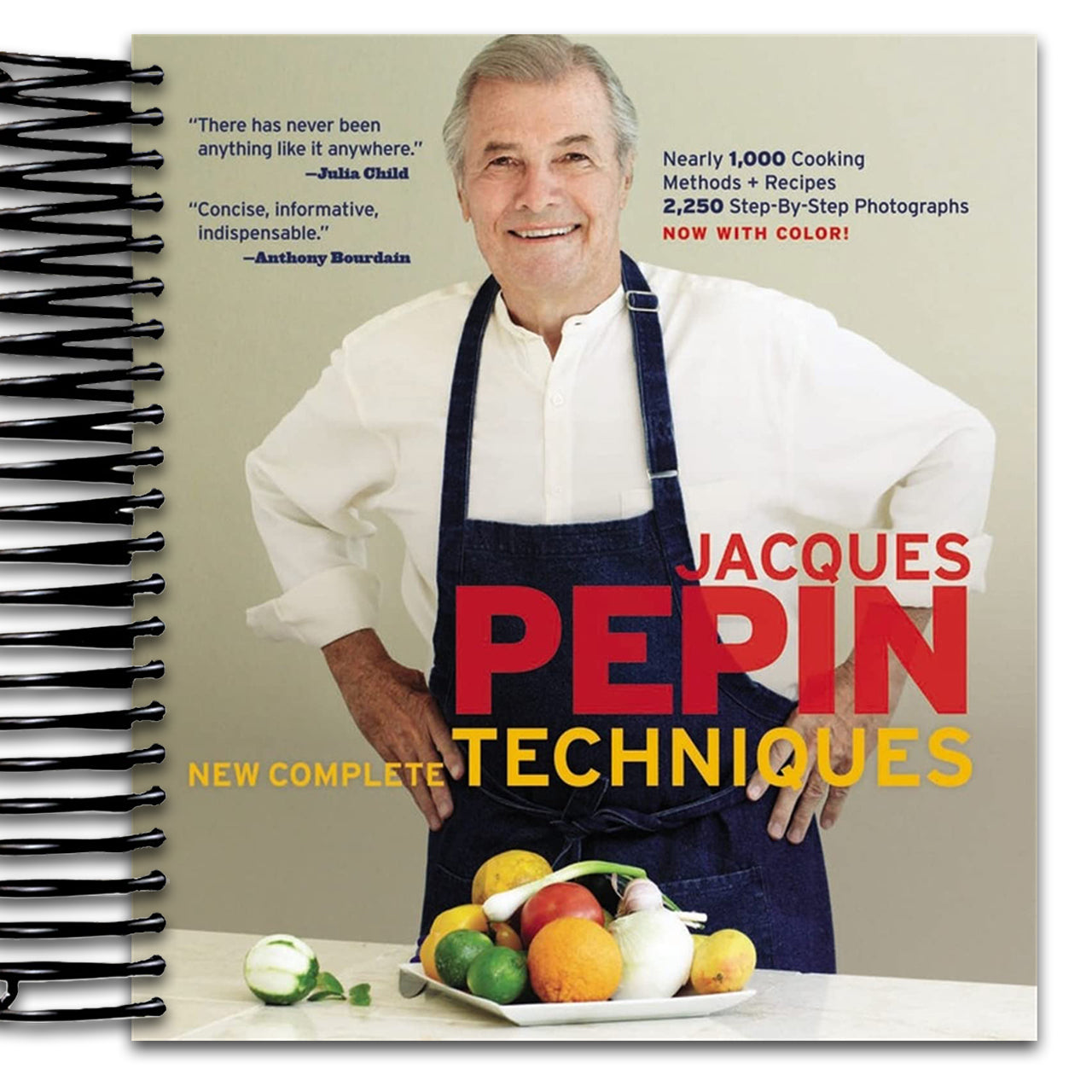Jacques Pépin New Complete Techniques (Spiral bound) Happy Coil spiral bound book