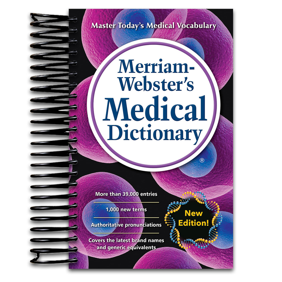 Merriam-Webster's Medical Dictionary, Newest Edition, Mass-Market Paperback (Spiral bound) Happy Coil spiral bound book