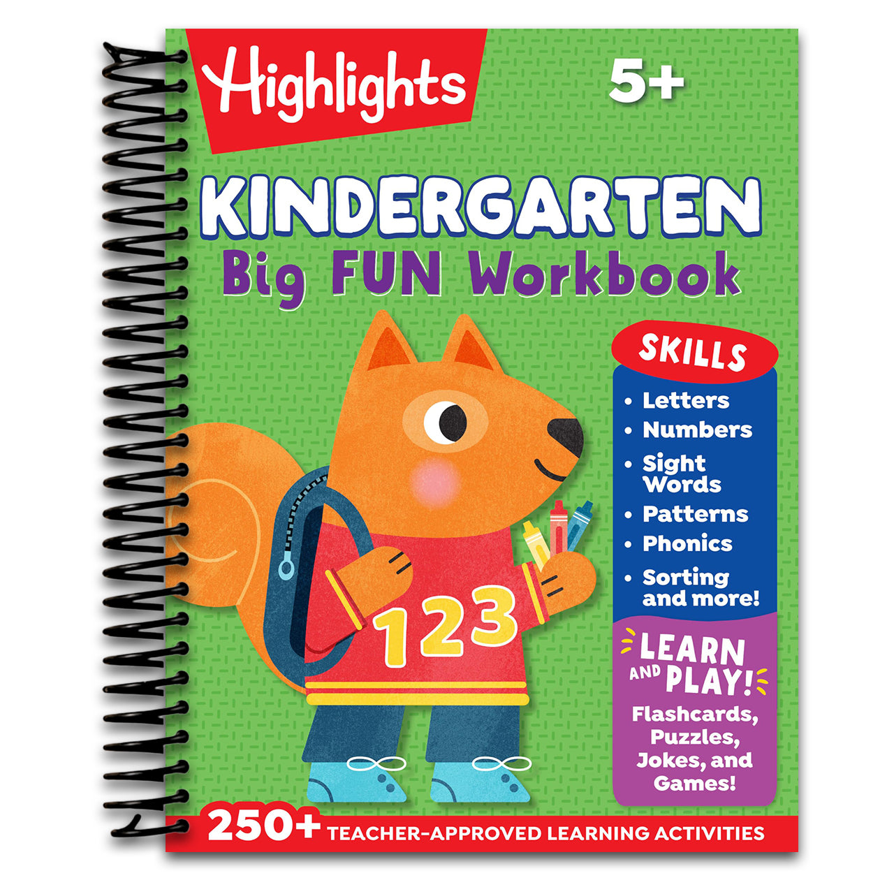 Kindergarten Big Fun Workbook: Kids Workbook with Tracing Worksheets, Alphabet Practice, Math Activities and Puzzles for Kindergarten Prep and Learning (Spiral bound)