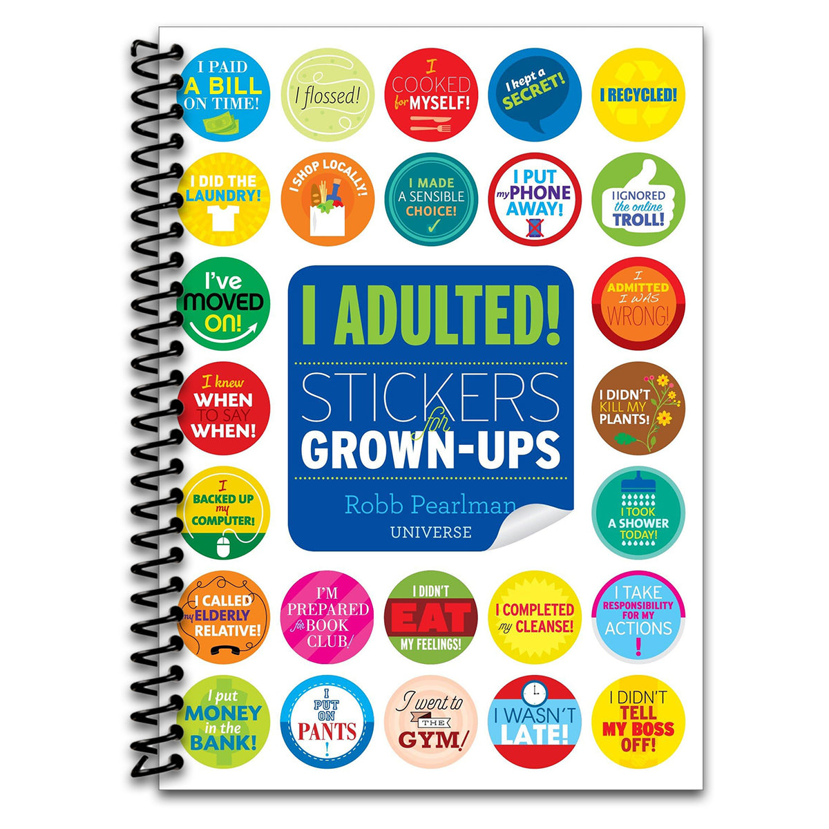 I Adulted!: Stickers for Grown-Ups (Spiral bound)
