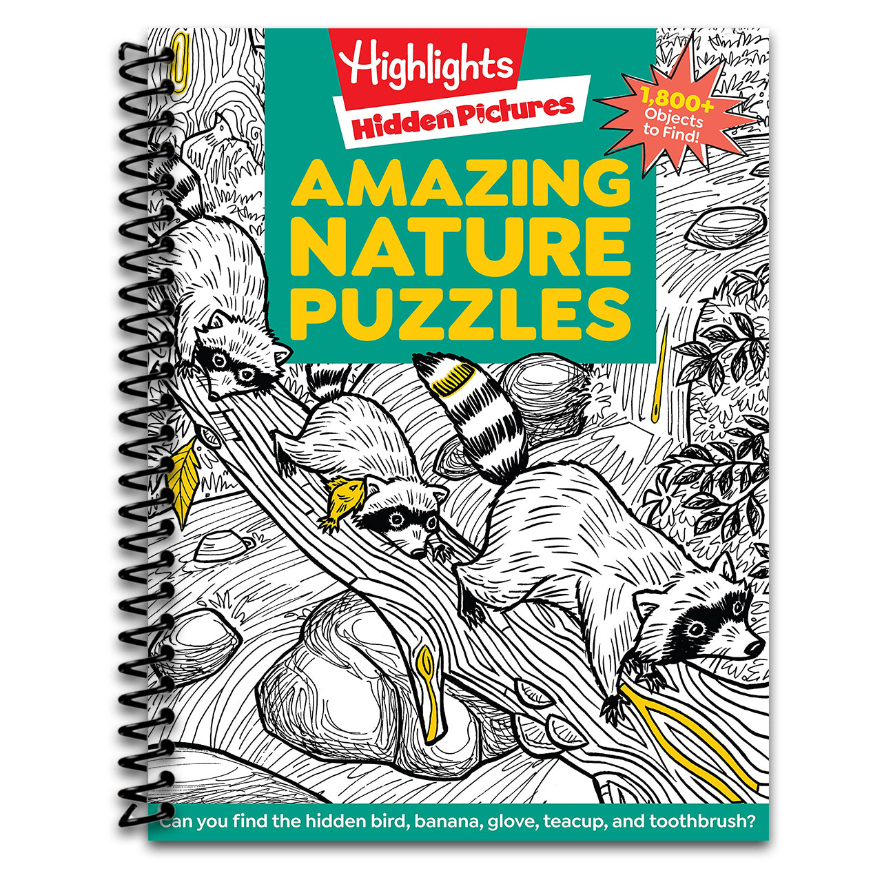 Amazing Nature Puzzles: Explore & Discover with Over 100 Fun Hidden Pictures Nature Puzzles, Celebrate the Wonders of Nature with a Nature Activity Book for Kids (Highlights Hidden Pictures) (Spiral bound)