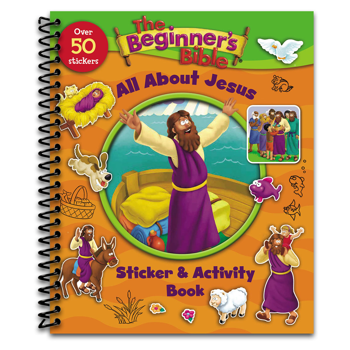 The Beginner's Bible All About Jesus Sticker and Activity Book (Spiral bound)