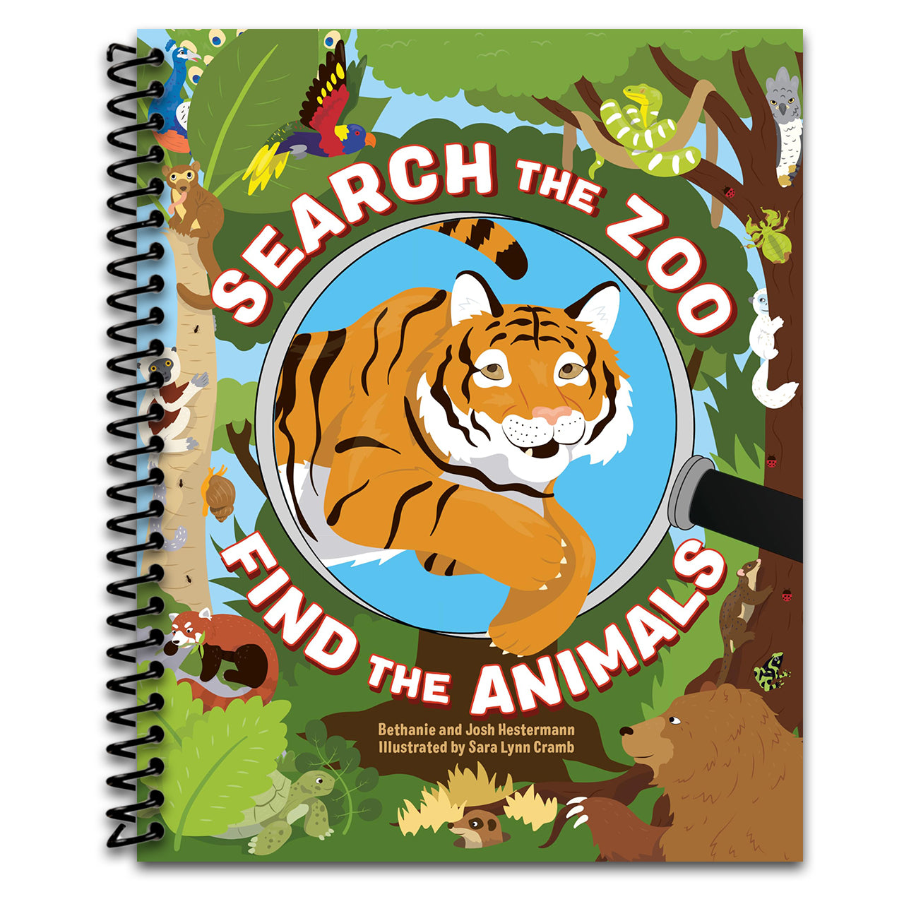 Search the Zoo, Find the Animals (Spiral bound)