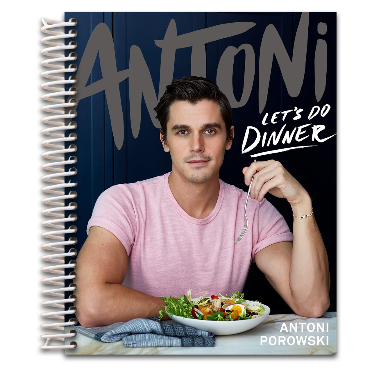 Antoni: Let's Do Dinner: Queer Eye's Antoni Porowski serves easy weeknight recipes―pasta carbonara, seared steak, vegan grain bowls―for everyday cooking (Spiral bound) Happy Coil spiral bound book