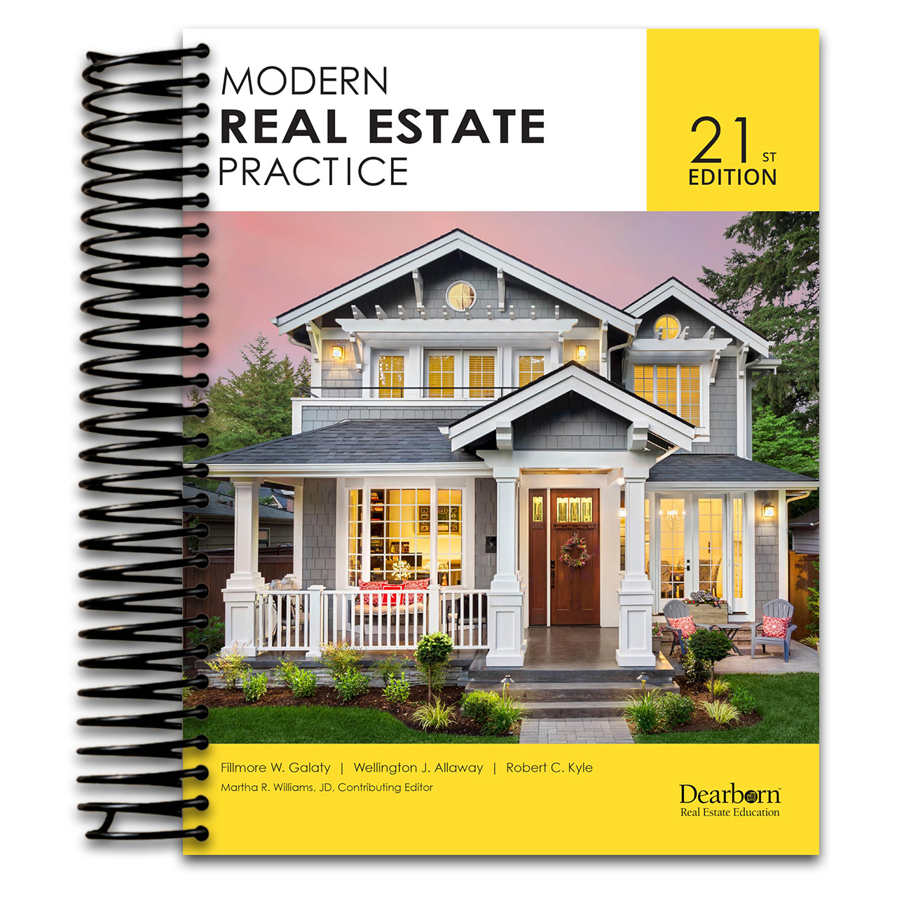Dearborn Modern Real Estate Practice, 21st Edition, Comprehensive Guide on Real Estate Principles, Practice, Law, and Regulations with 21 Practice ... Bank (Dearborn Real Estate Education) (Spiral bound) Happy Coil spiral bound book