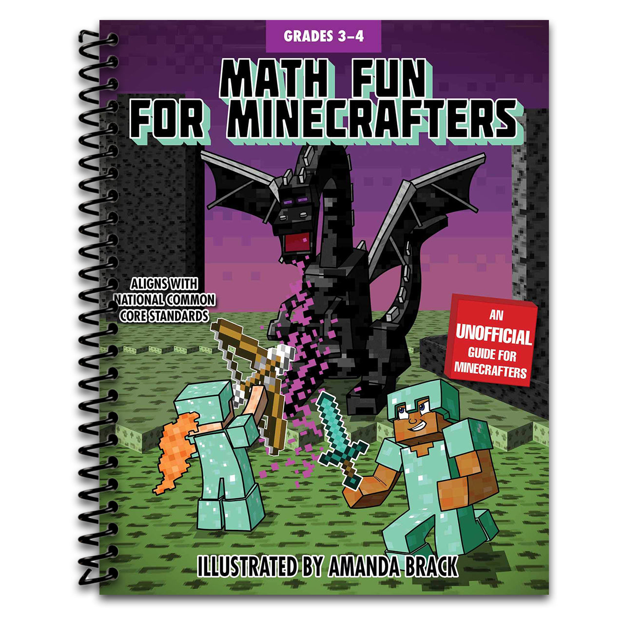 Math Fun for Minecrafters: Grades 3–4 (Spiral bound)