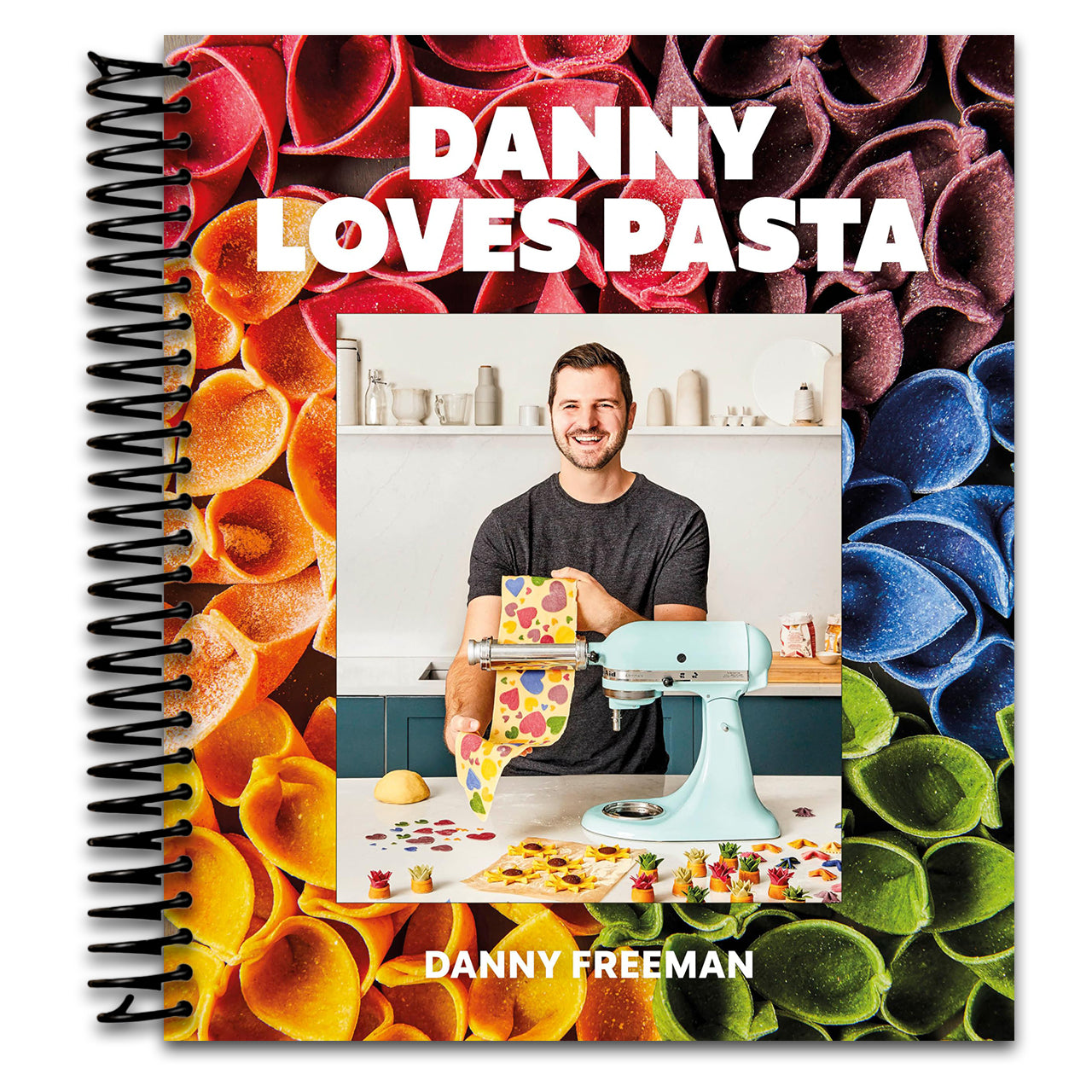 Danny Loves Pasta: 75+ fun and colorful pasta shapes, patterns, sauces, and more (Spiral bound)