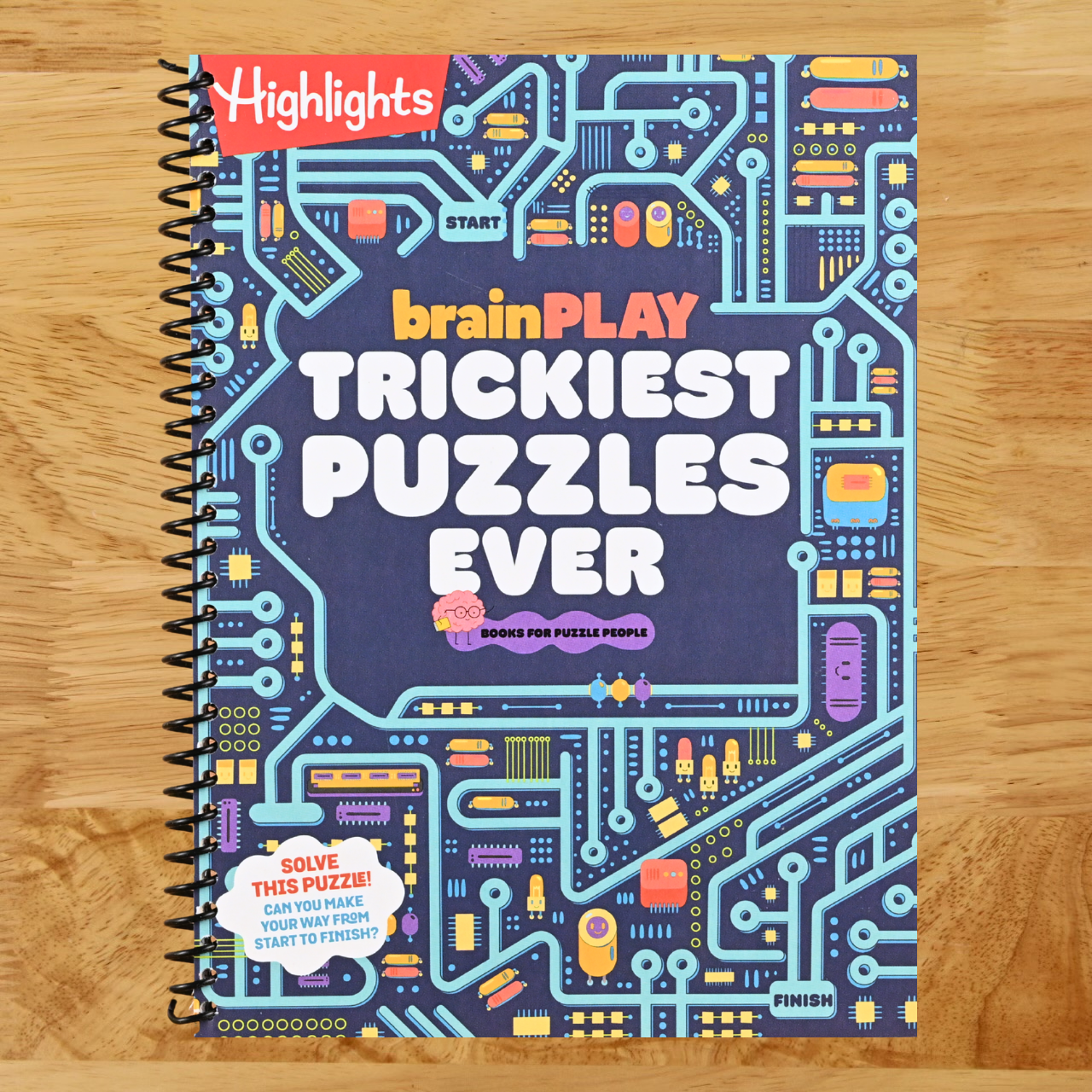 brainPLAY Trickiest Puzzles Ever: Extra Tricky Brain Teasers, Logic Puzzles and Games for Kids 7 and Up, Over 200 Brain Games for Kids (brainPLAY Puzzle Books) (Spiral bound) Happy Coil spiral bound book