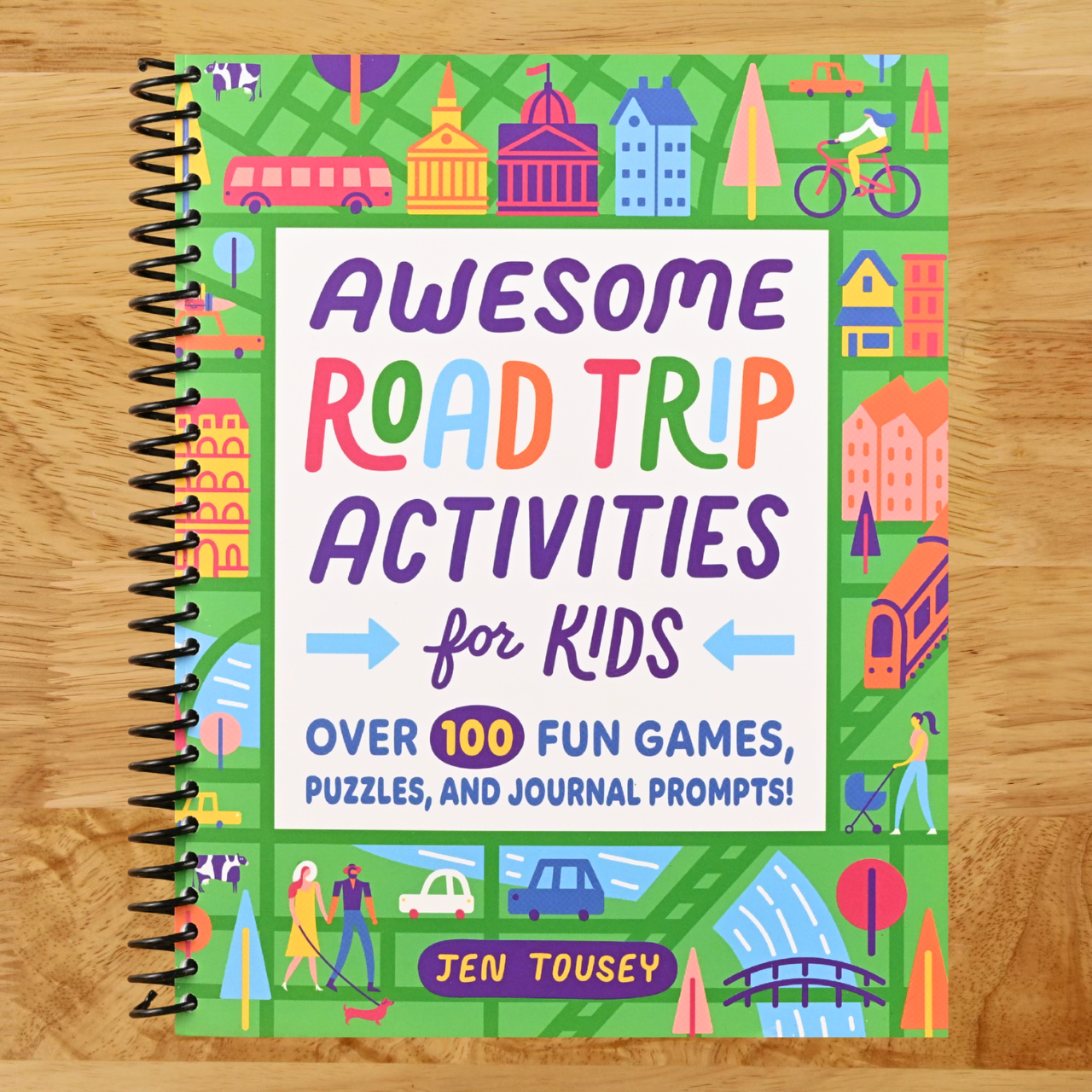 Awesome Road Trip Activities for Kids: Over 100 Fun Games, Puzzles, and Journal Prompts! (Spiral bound) Happy Coil spiral bound book