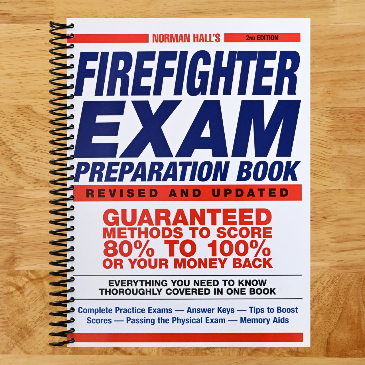 Norman Hall's Firefighter Exam Preparation Book (Spiral bound) Happy Coil spiral bound book