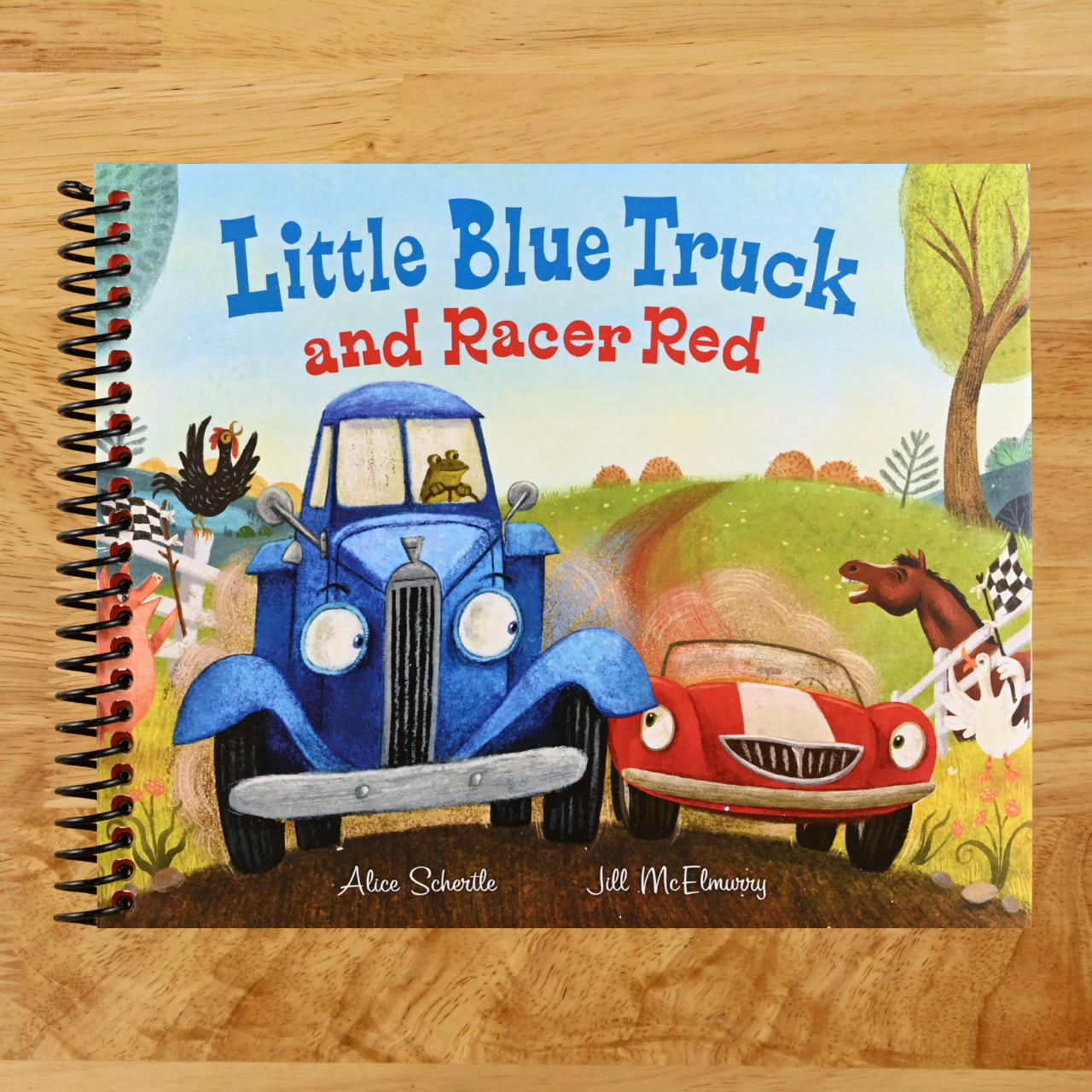 Little Blue Truck and Racer Red: A Fun Picture Book About Race Cars, Friendship, and Trying Your Best for Children (Ages 4-8) (Spiral bound)