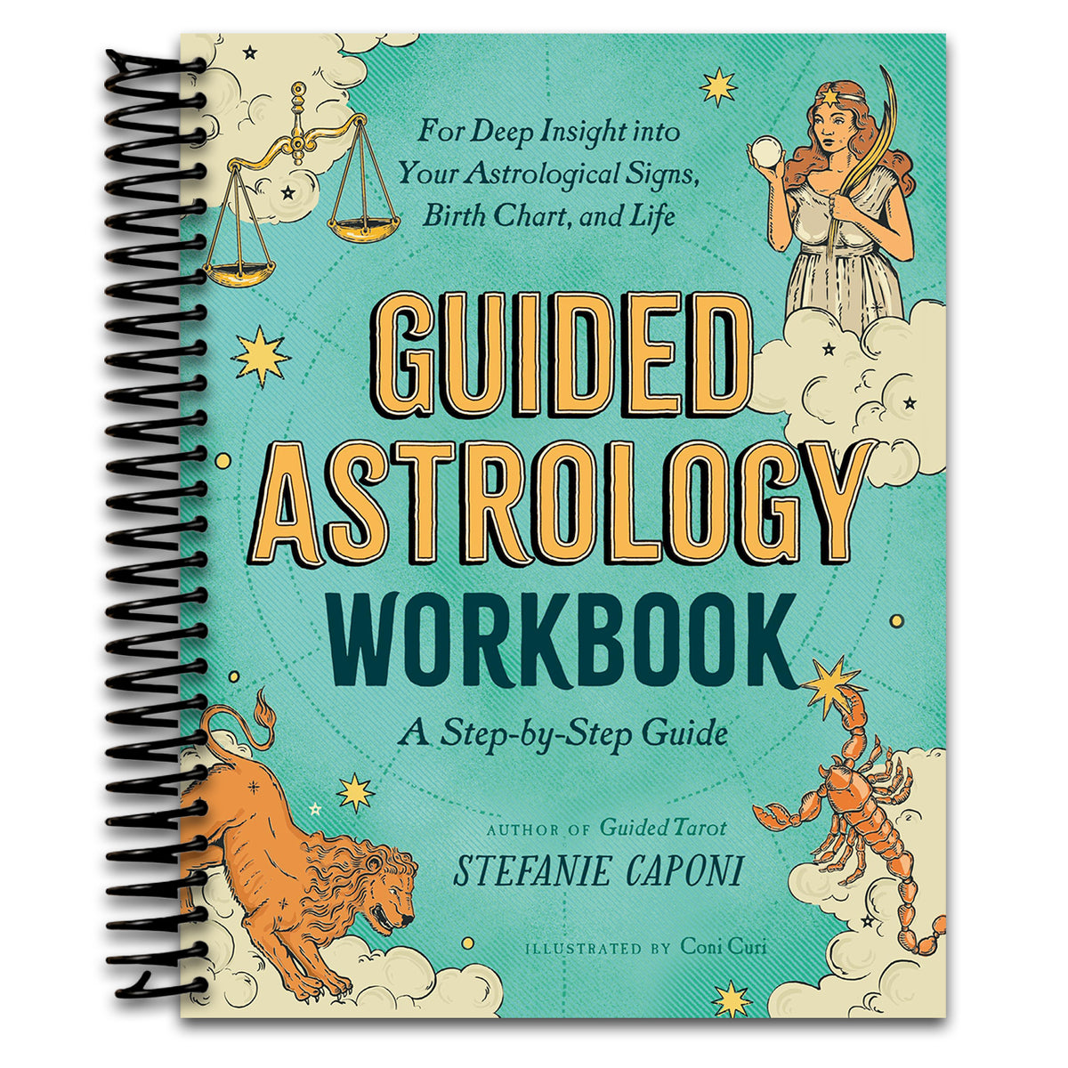 Guided Astrology Workbook: A Step-by-Step Guide for Deep Insight into Your Astrological Signs, Birth Chart, and Life (Guided Metaphysical Readings) (Spiral bound) Happy Coil spiral bound book