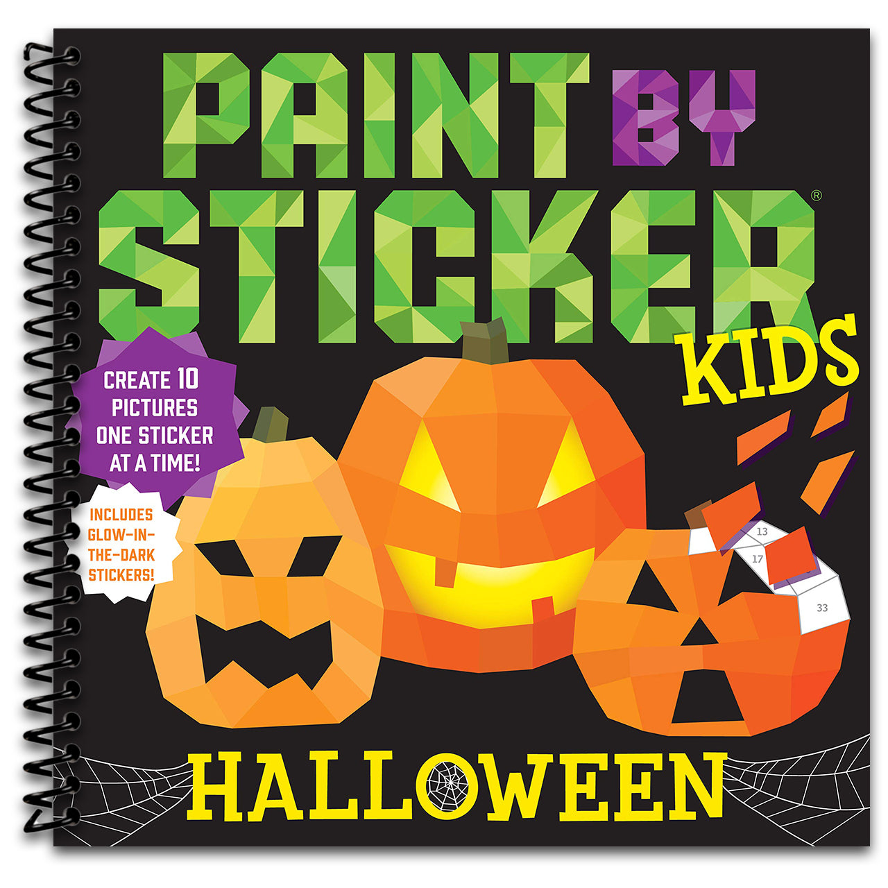 Paint by Sticker Kids (Official): Halloween: Create 10 Pictures One Sticker at a Time! Includes Glow-in-the-Dark Stickers (Spiral bound)