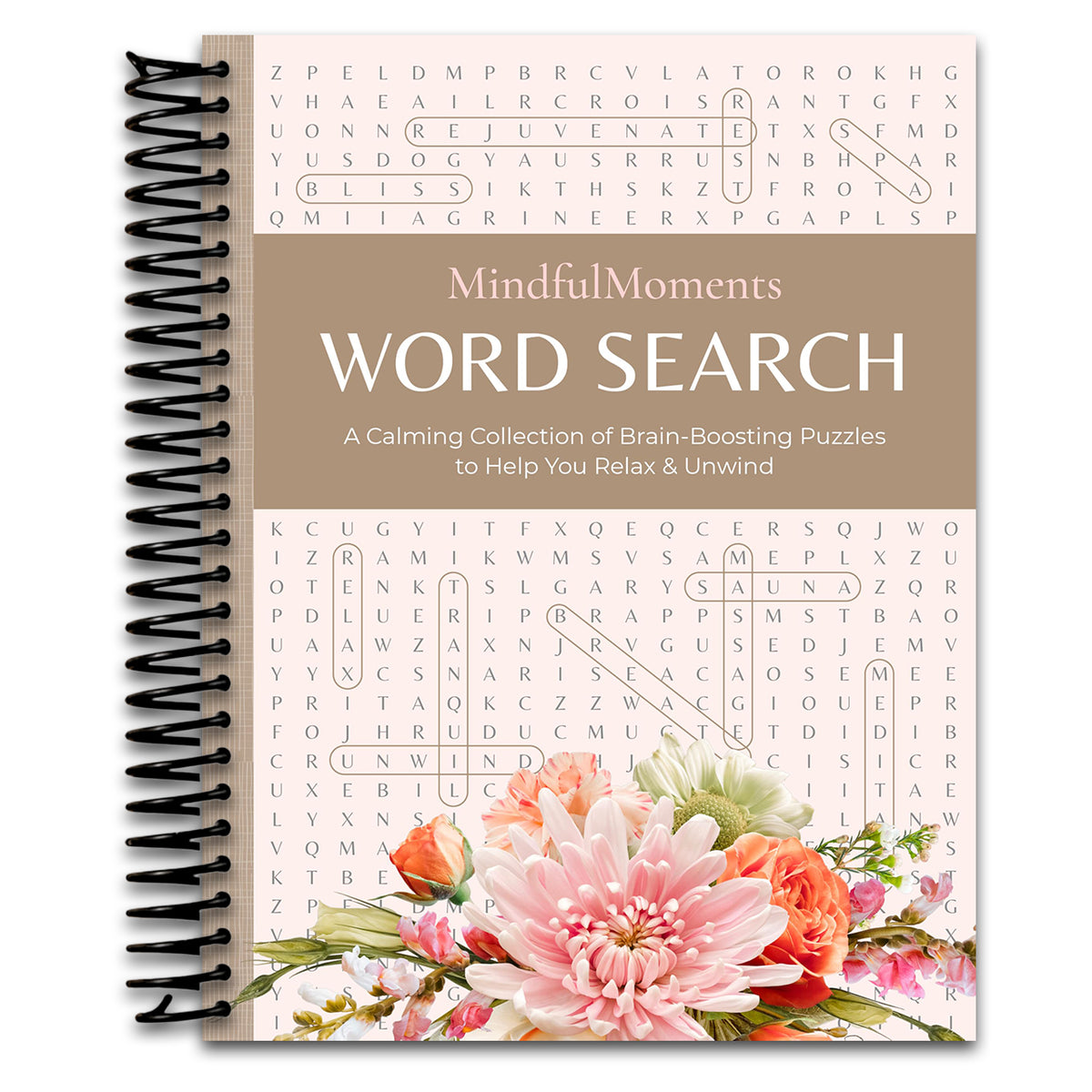 MindfulMoments Word Search: A Calming Collection of Brain-Boosting Puzzles to Help You Relax & Unwind (Spiral bound)