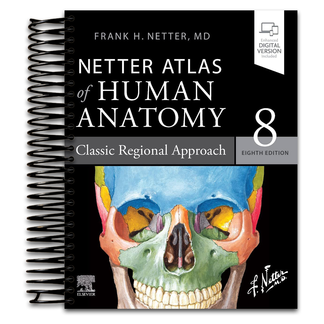 Netter Atlas of Human Anatomy: Classic Regional Approach: paperback + eBook (Netter Basic Science) (Spiral bound) Happy Coil spiral bound book