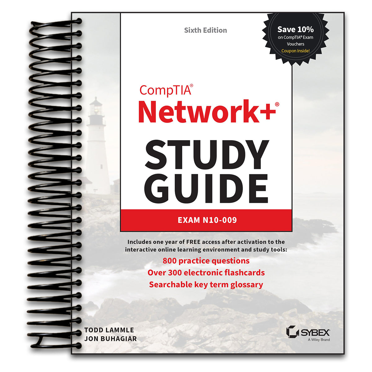 CompTIA Network+ Study Guide: Exam N10-009 (Sybex Study Guide) (Spiral bound) Happy Coil spiral bound book