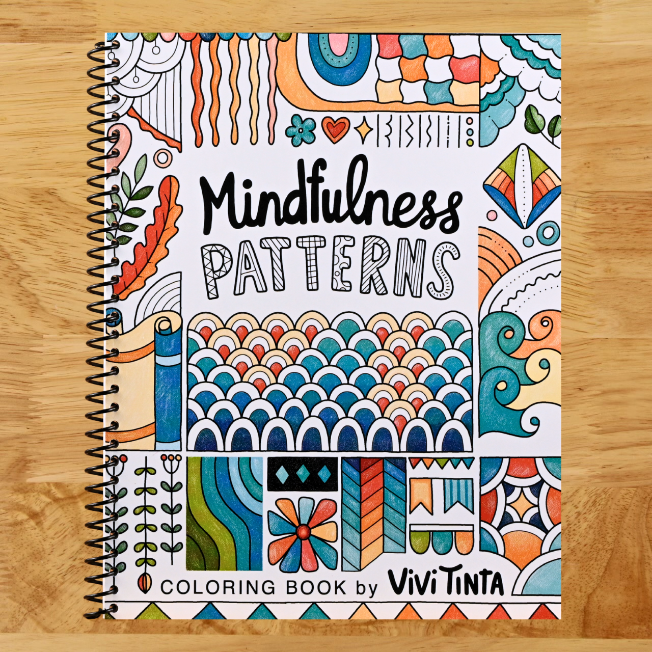 Mindfulness Patterns: Coloring Book with Creative Pattern Designs for Stress Relief and Relaxation (Spiral bound) Happy Coil spiral bound book