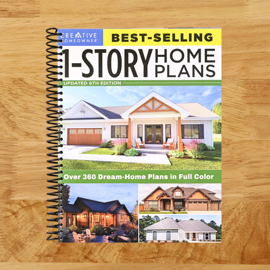 Best-Selling 1-Story Home Plans, 5th Edition: Over 360 Dream-Home Plans in Full Color (Creative Homeowner) Craftsman, Country, Contemporary, and Traditional Designs with More Than 250 Color Photos