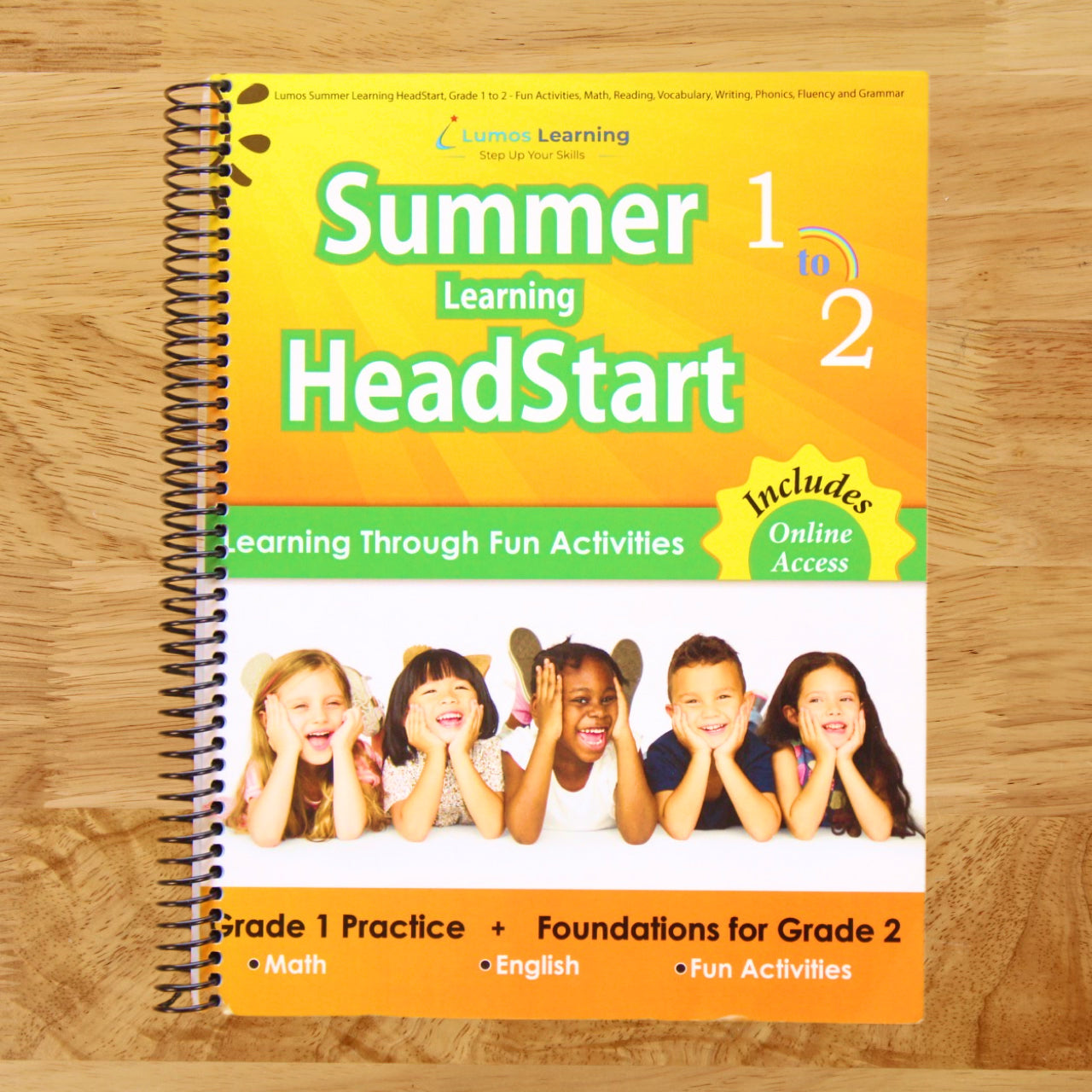 Lumos Summer Learning HeadStart, Grade 1 to 2 - Fun Activities, Math, Reading, Vocabulary, Writing, Phonics, Fluency and Grammar: Standards-Aligned ... (Summer Learning HeadStart by Lumos Learning)