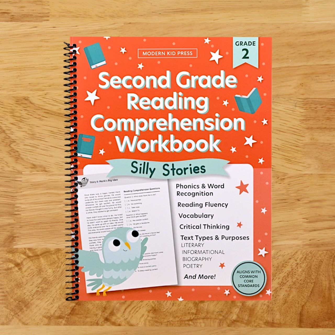 The 2nd Grade Reading Comprehension Workbook for Kids: Silly and Engaging Stories, Biographies, Poetry and Informational Text to Improve Reading Comprehension and Phonics (2nd Grade Workbooks)