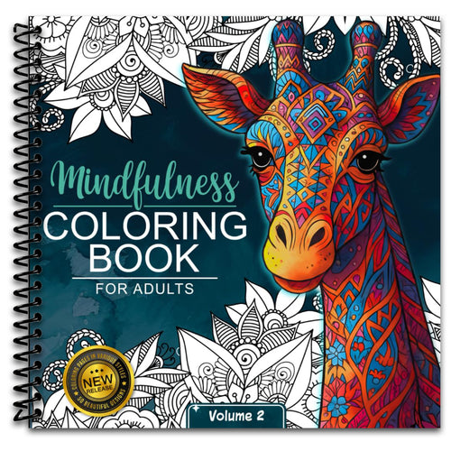 Mindfulness Coloring Book For Adults: For Mindful People | Feel the Zen With Stress Relieving Designs Animals, Mandalas, Zentangle Nature Art   (Spiral bound)