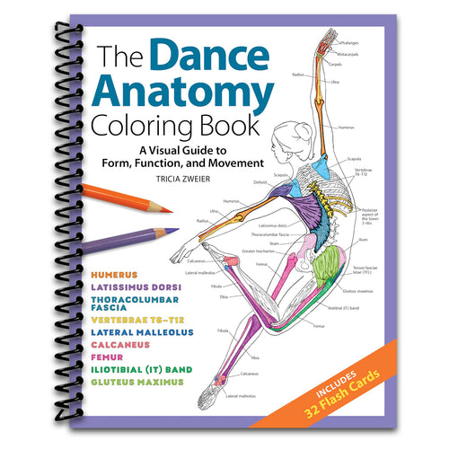 The Dance Anatomy Coloring Book: A Visual Guide to Form, Function, and Movement   (Spiral bound)