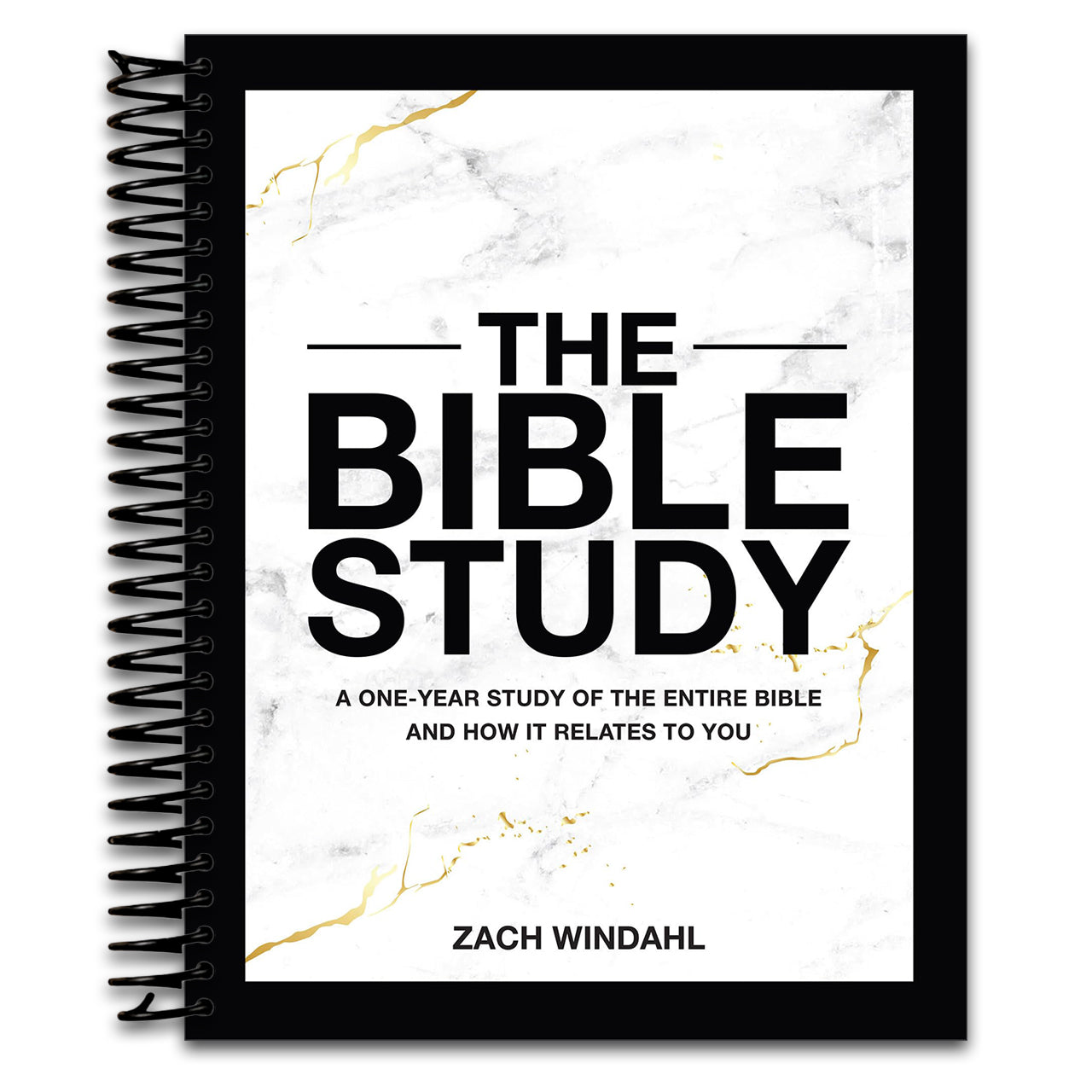 The Bible Study: A One-Year Study of the Entire Bible and How It Relates to You (1-Volume Hardcover Edition with Study Questions and Daily or Weekly Reading Plans) (Spiral bound) Happy Coil spiral bound book