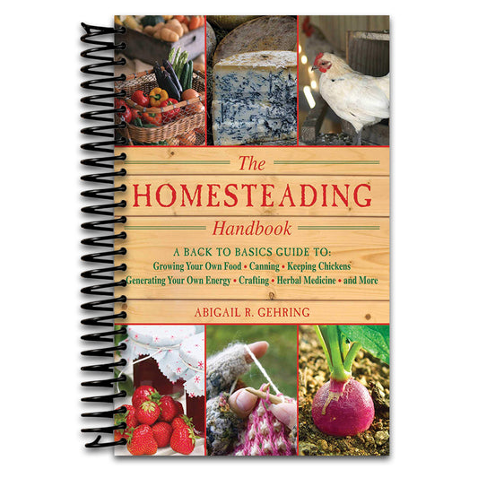 The Homesteading Handbook: A Back to Basics Guide to Growing Your Own Food, Canning, Keeping Chickens, Generating Your Own Energy, Crafting, Herbal Medicine, and More (Handbook Series) (Spiral bound) Happy Coil spiral bound book