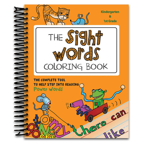 The Sight Words Coloring Book: The Complete Tool to Help Step into Reading Power Words (Spiral bound) Happy Coil spiral bound book