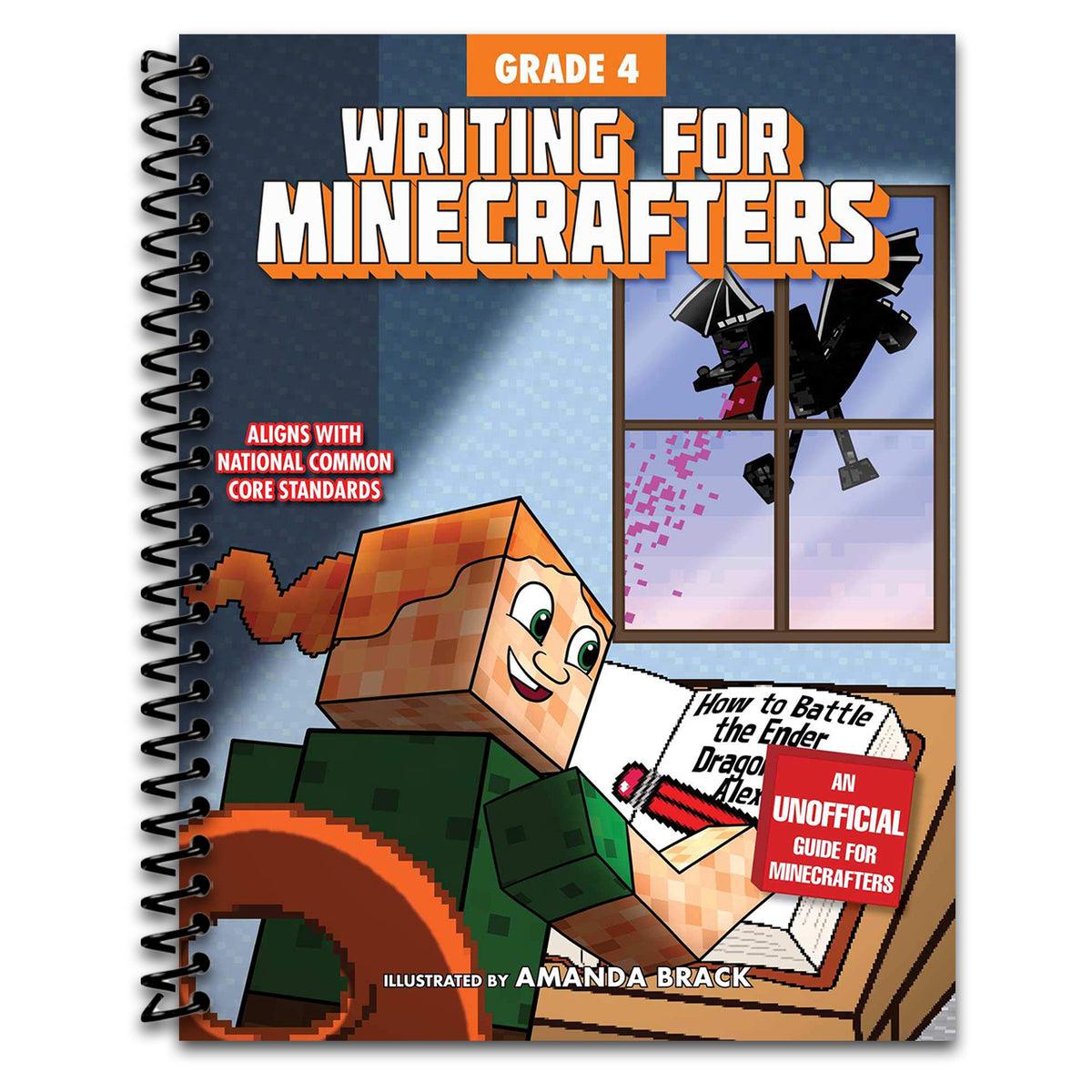 Writing for Minecrafters: Grade 4 (Spiral bound) Happy Coil spiral bound book