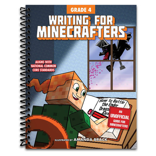 Writing for Minecrafters: Grade 4 (Spiral bound) Happy Coil spiral bound book
