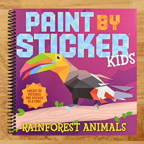 Paint by Sticker Kids: Rainforest Animals   (Spiral bound)