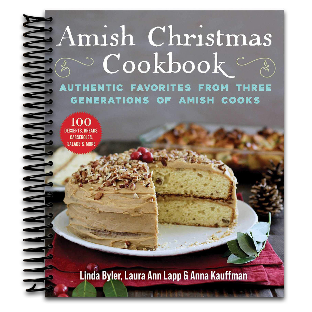 Amish Christmas Cookbook: Authentic Favorites from Three Generations of Amish Cooks (Spiral bound) Happy Coil spiral bound book