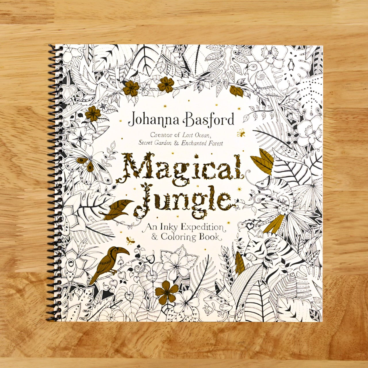 Magical Jungle: An Inky Expedition and Coloring Book for Adults (Spiral bound) Happy Coil spiral bound book